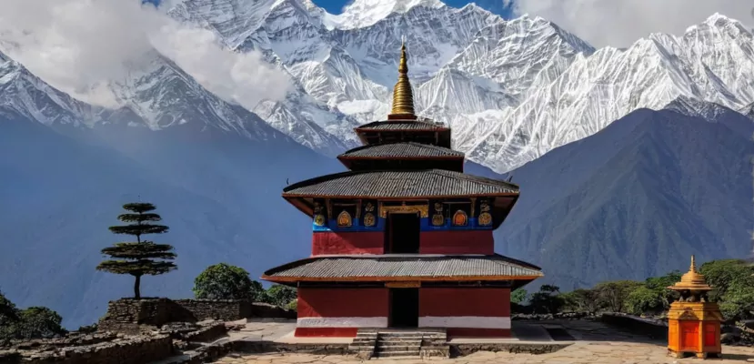 Храм в Гималаях