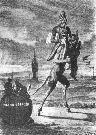 Чёрт на чешском рисунке 1848 года